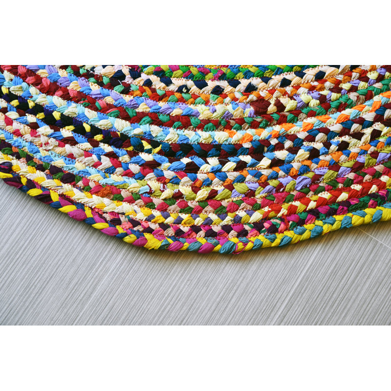 Westerly Cotton Washable Abstract Indoor Rug, Round 6'