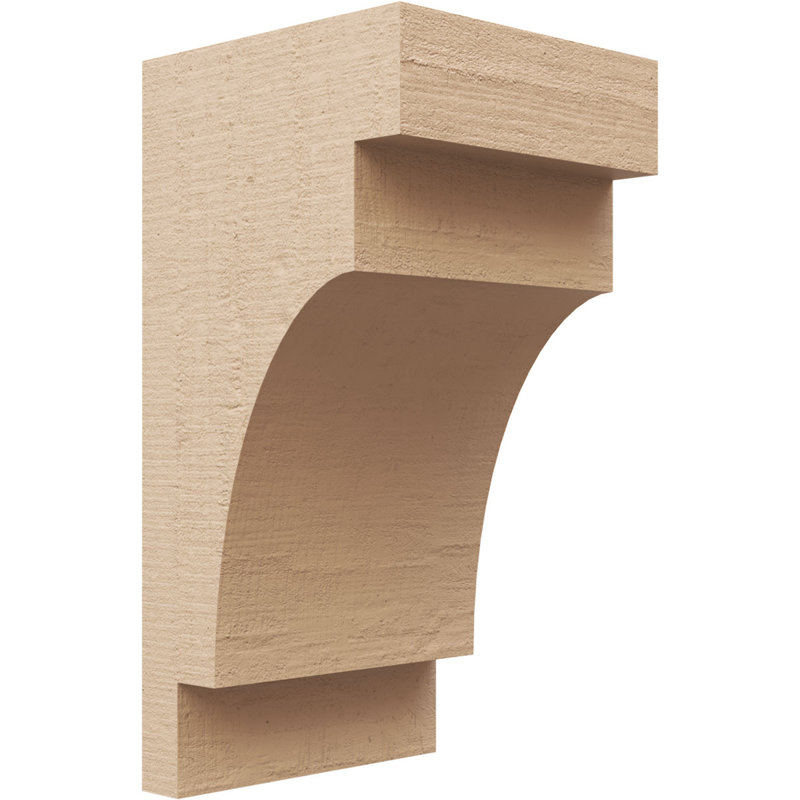 Bois de cèdre méditerranéen, grain de bois TimberThane Corbel, brun clair apprêté, H 14 po x l 7 po x P 7 po