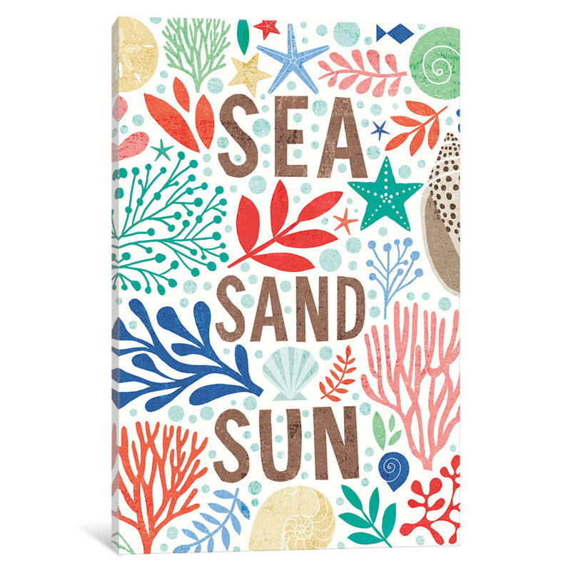 « under sea trésors iii », impression sur toile, H 40 po x l 26 po x P 1,5 po, Toile tendue, Pas de tapis