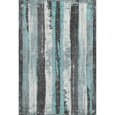 Premium Machine Washable Crestover AMF1872 Stripes Rug