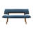 Jeiren 63" Wide Upholstered Dining Bench with Back in Rubberwood and Fabric-953259677-953259678
