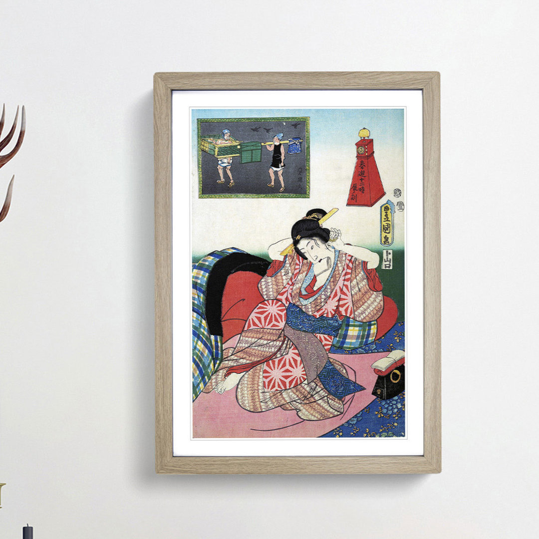 Hour of the Dragon by Utagawa Kunisada - Framed Print