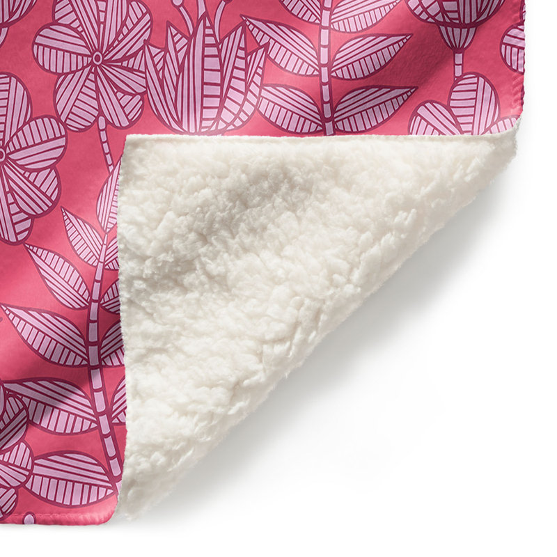 Couverture en sherpa doux kenia 1 rose, l 68 po x L 80 po