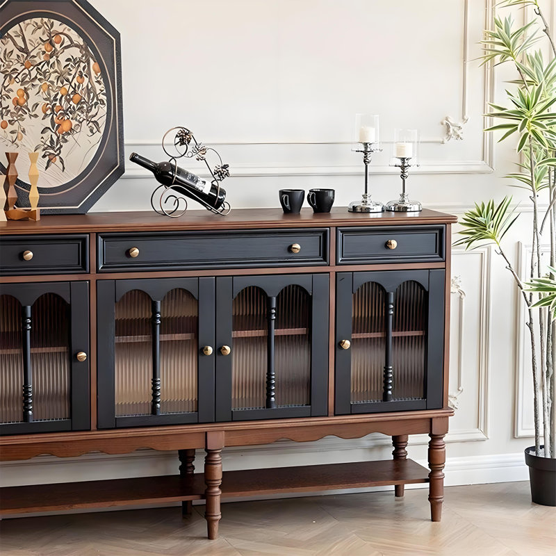 Table de buffet multifonctionnelle en verre