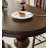 Oval French Retro Dining Table with Roman Columns, Made of Solid Wood in Black Walnut