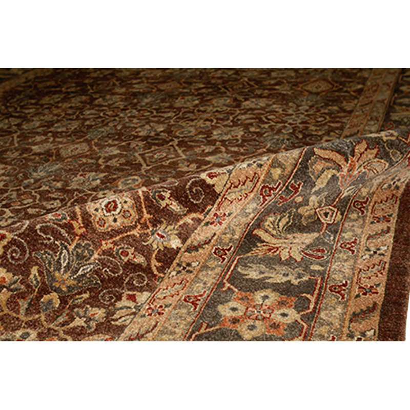 Wool Oriental Area Rug in Brown