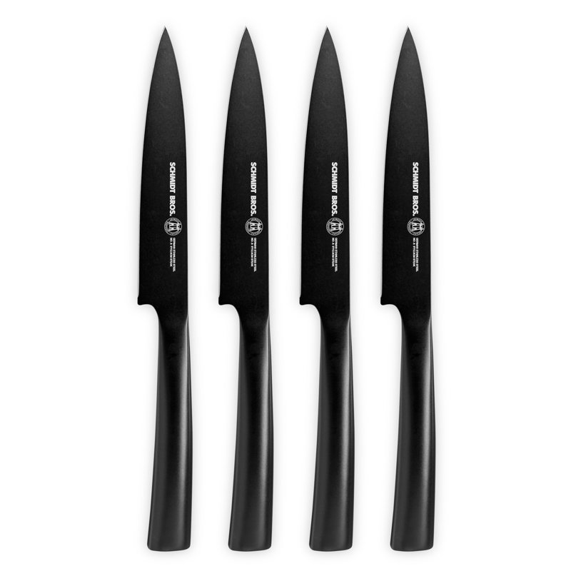 Jet Black 4-Piece Steak Knife Set