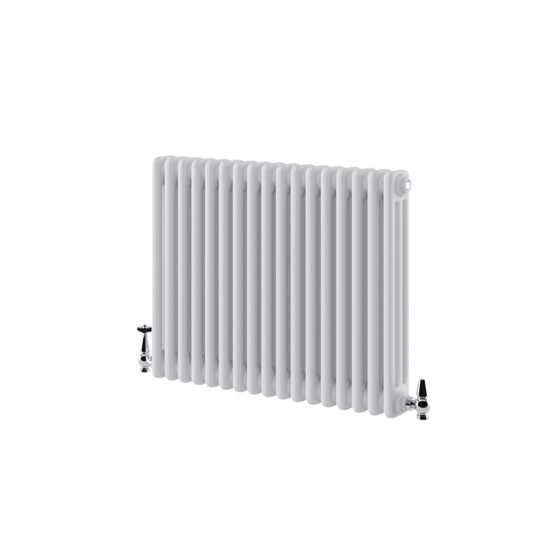 Uxbridge Horizontal Traditional Colosseum Radiator, 600mm H x 785mm W x 130mm D, White