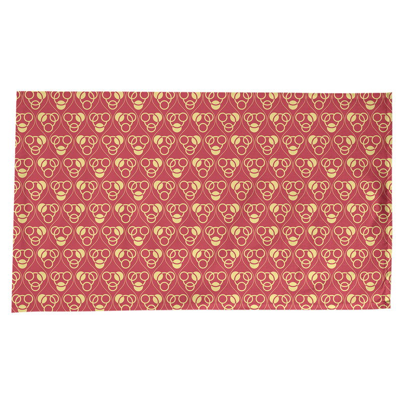 Nappe classiques des cercles et des vagues, Rouge/jaune