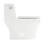 Toilette allongée une pièce à double chasse 1,1 / 1,6 GPF avec siège confortable et surface vitrée en céramique (siège à fermeture en douceur inclus)