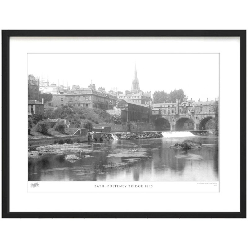 Bath, Pulteney Bridge 1895 - Single Picture Frame Print, 28cm H X 36cm W x 2cm D