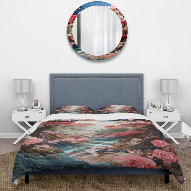 Ensemble de housse de couette en microfibre / polyester Asian Art Zen Garden V
