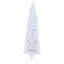 Arbre de Noël artificiel blanc 7,5 pi avec base en métal pliable