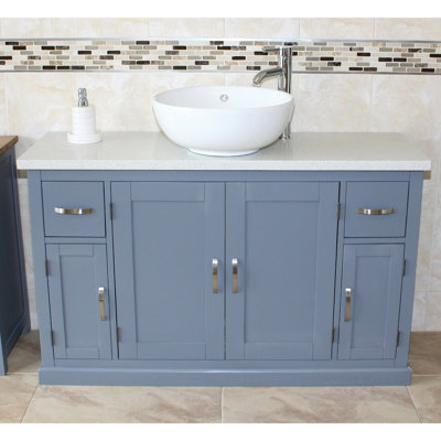 Biskra 1230mm Single Bathroom Vanity with Vessel Ceramic Basin