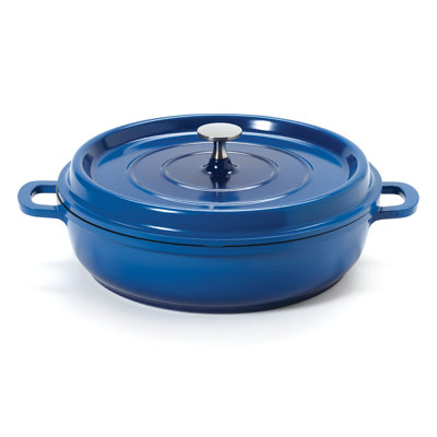 GET Braisière ronde antiadhésive en aluminium coulé avec couvercle