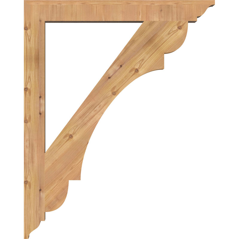 Support olympique traditionnel, Cèdre rouge de l'Ouest (lisse), H 40 po x l 3,5 po x P 32 po