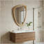 Miroir irrégulier en bois massif de couleur chêne (20 x 30)