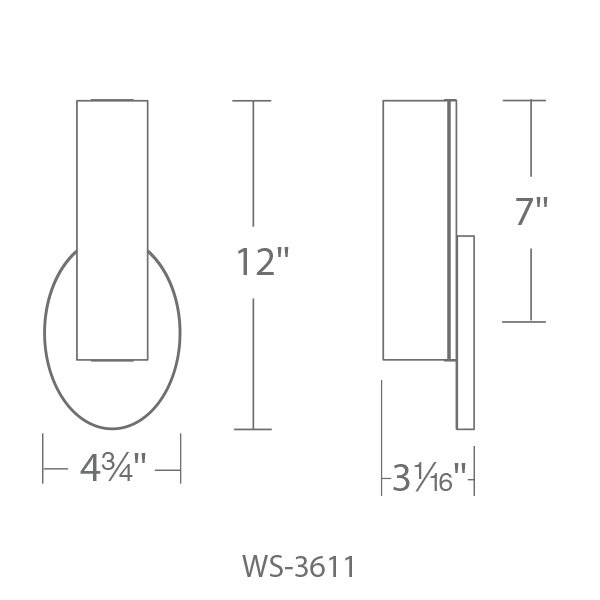 Loft LED Armed Sconce, 2700K, Chrome