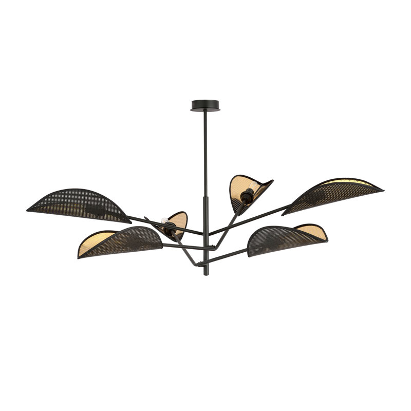Wilbrecht 6 - Light Chandelier, Black/Gold