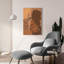 Art mural en verre épique «Brown Wrap» par Marlee Ash Calligraphy & Design, 24 po x 36 po-117541180