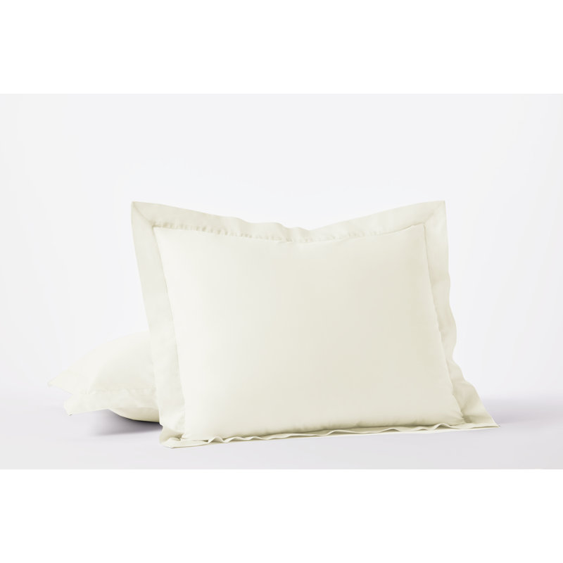 Taie décorative raffinée en percale biologique, Standard, Non teint