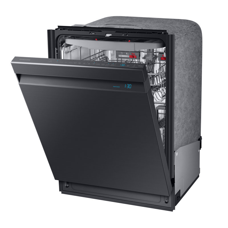 Samsung Smart Linear Wash 39dBA Dishwasher, Black Stainless Steel