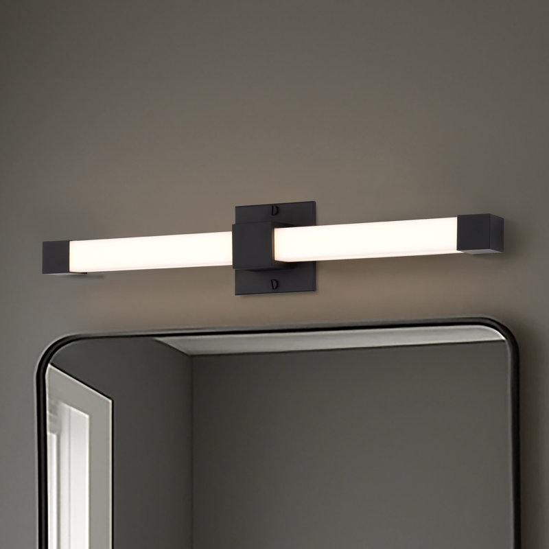 Brightwyn - coiffeuse à DEL , Noir mat, 24 po de largeur