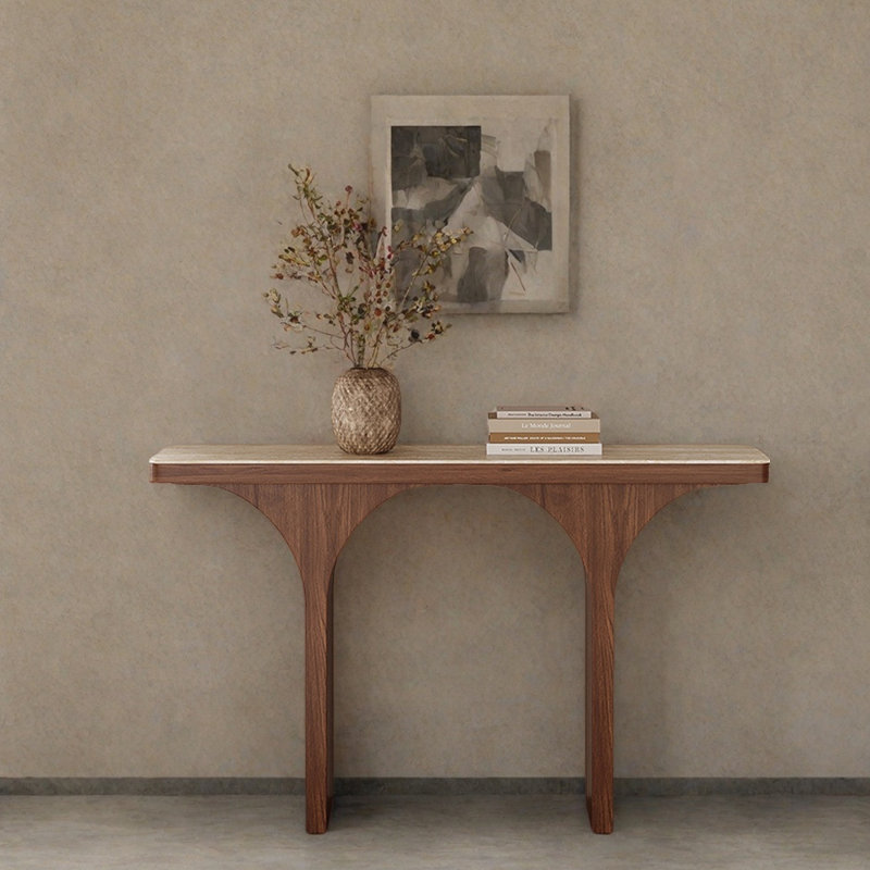 Table d'entrée de style chinois, H 33,5 po x l 47,2 po x P 13,8 po