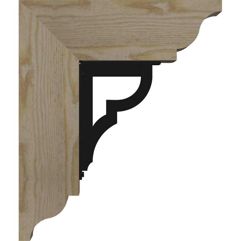 Support de fer triple Bradford, H 16 po x P 13 1/2 po, Sapin Douglas (l 4 po x P 4 po)