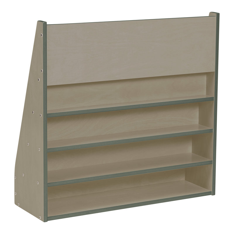 Gray Birch Kids Book Display Stand with Storage