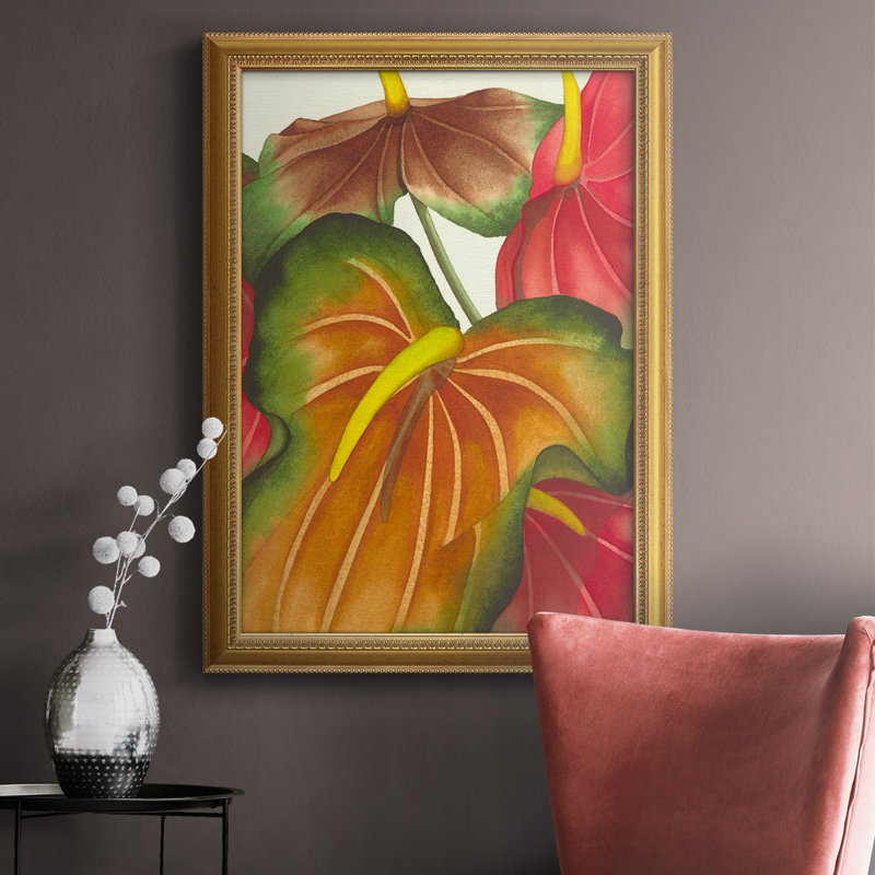 Anthuria I, toile encadrée de qualité supérieure - prête à être accrochée, H 36 po x l 24 po x P 2,5 po