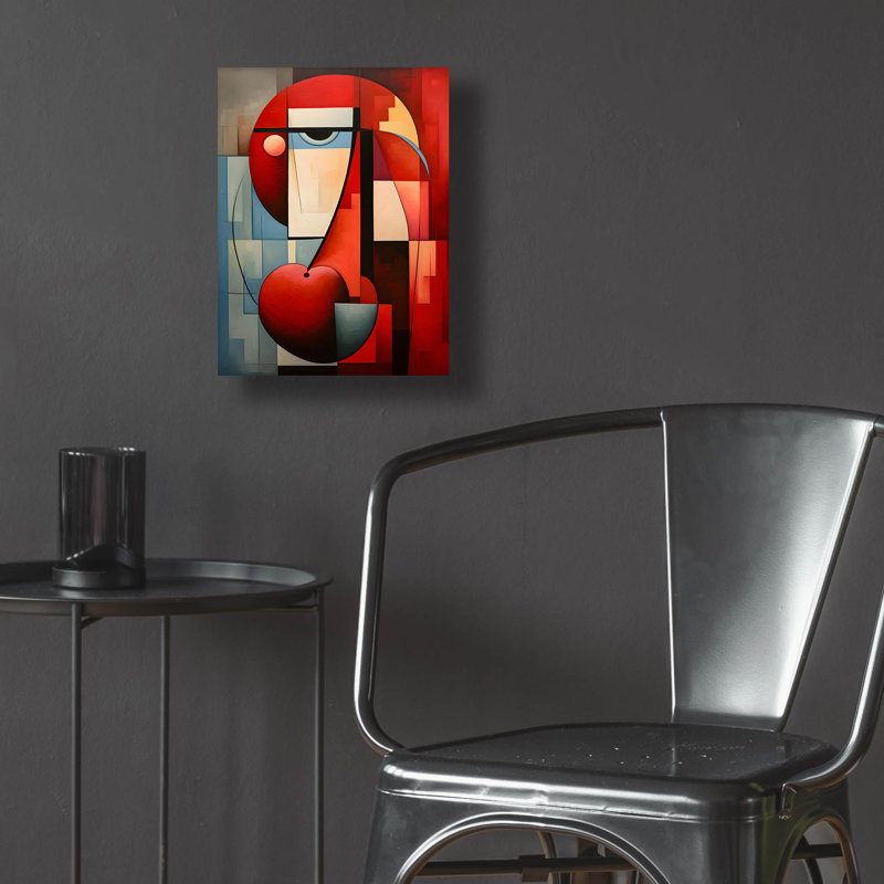 Art mural en verre Ivy Bronx «The Abstract Face» par Andreas Magnusson, H 16 po x l 12 po x P 0,13 po