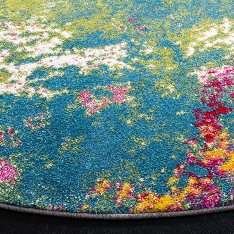 Parkins Abstract Area Rug, Round 91 cm