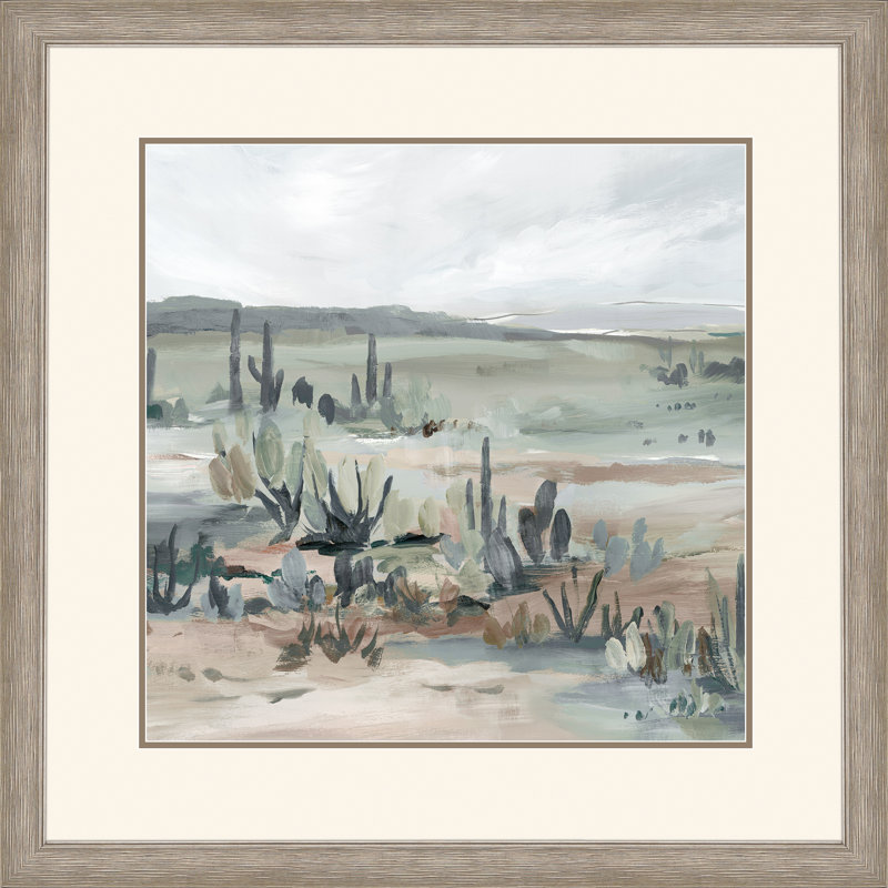 «Ruary Blue Cactus Field I», reproduction d'art sur papier
