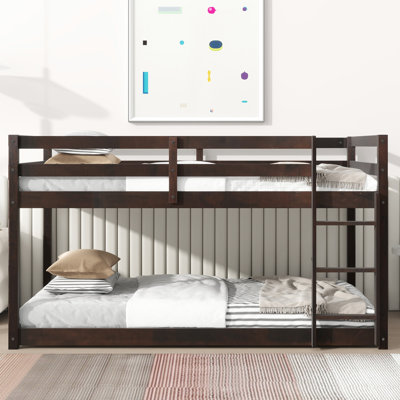 Lit simple au-dessus d'un lit mezzanine - Fabrication en bois d'hévéa pour l'organisation de la chambre à coucher Fabrication solide avec une durabilité et une stabilité améliorées