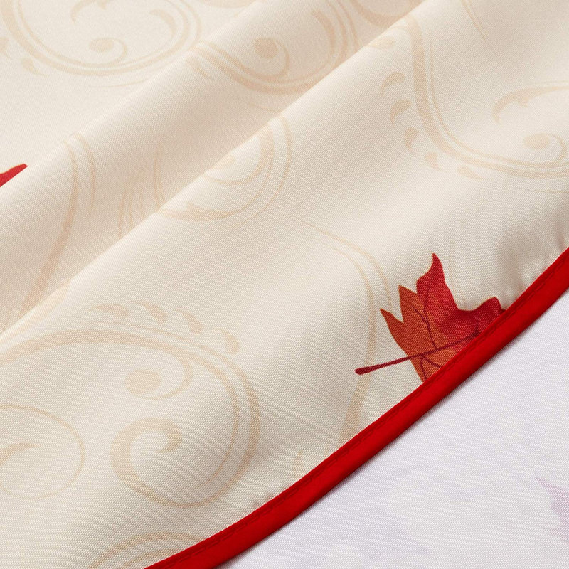 Autumn Leaves with Pumpkins Tablecloth, 60" W Round