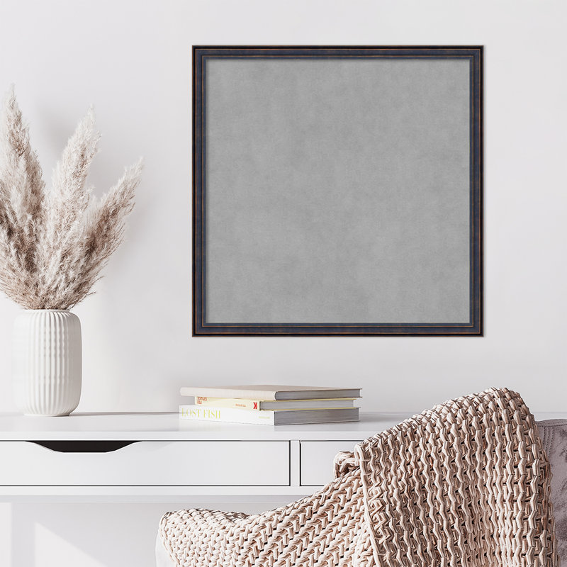 Tableau magnétique à cadre arrondi bronze foncé, H 22 po x l 22 po