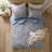 Valerie Blue Boho Floral Reversible 3-Piece Full/Queen Quilt-116490840-116490841