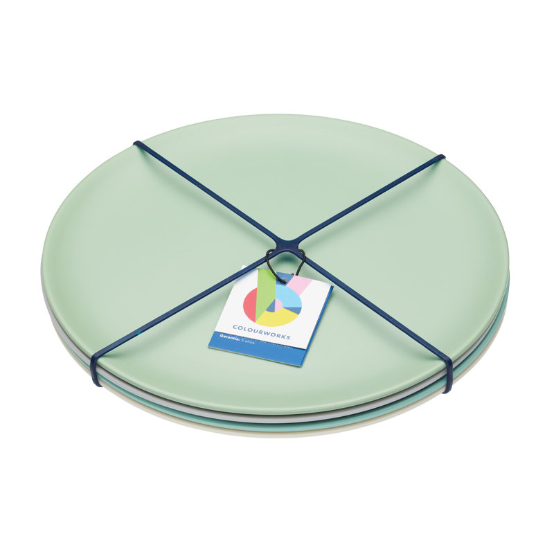 Colourworks Classics Salad and Snack Melamine Plates, 23cm