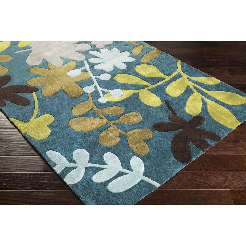Desjambra Floral Indoor Rug, Rectangle 9' x 13'