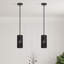 Mini-luminaire suspendu noir 1 lumière Mata