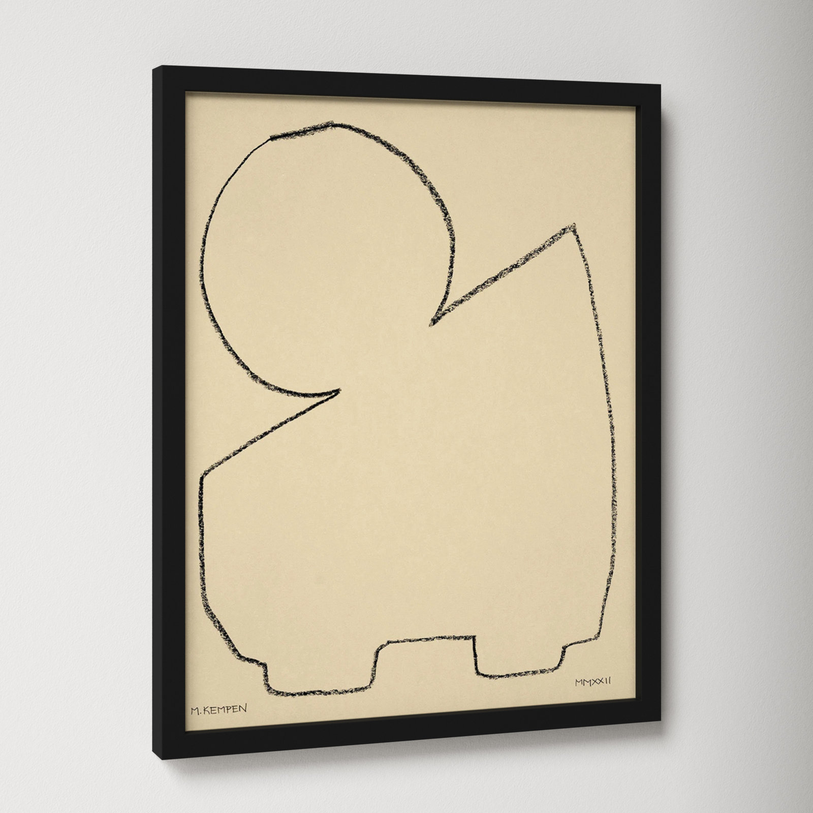 Freya "Sand 1" Print, Black Framed, 16" W x 20" H
