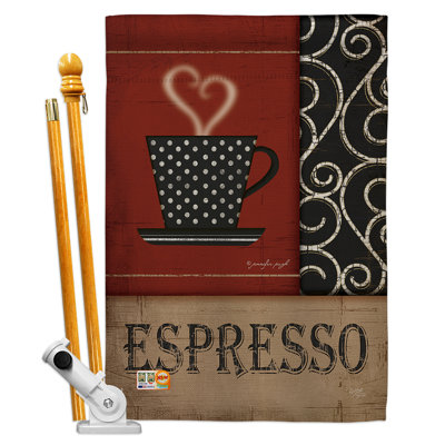 Double Sided 40'' H x 28'' W Polyester Flag Set