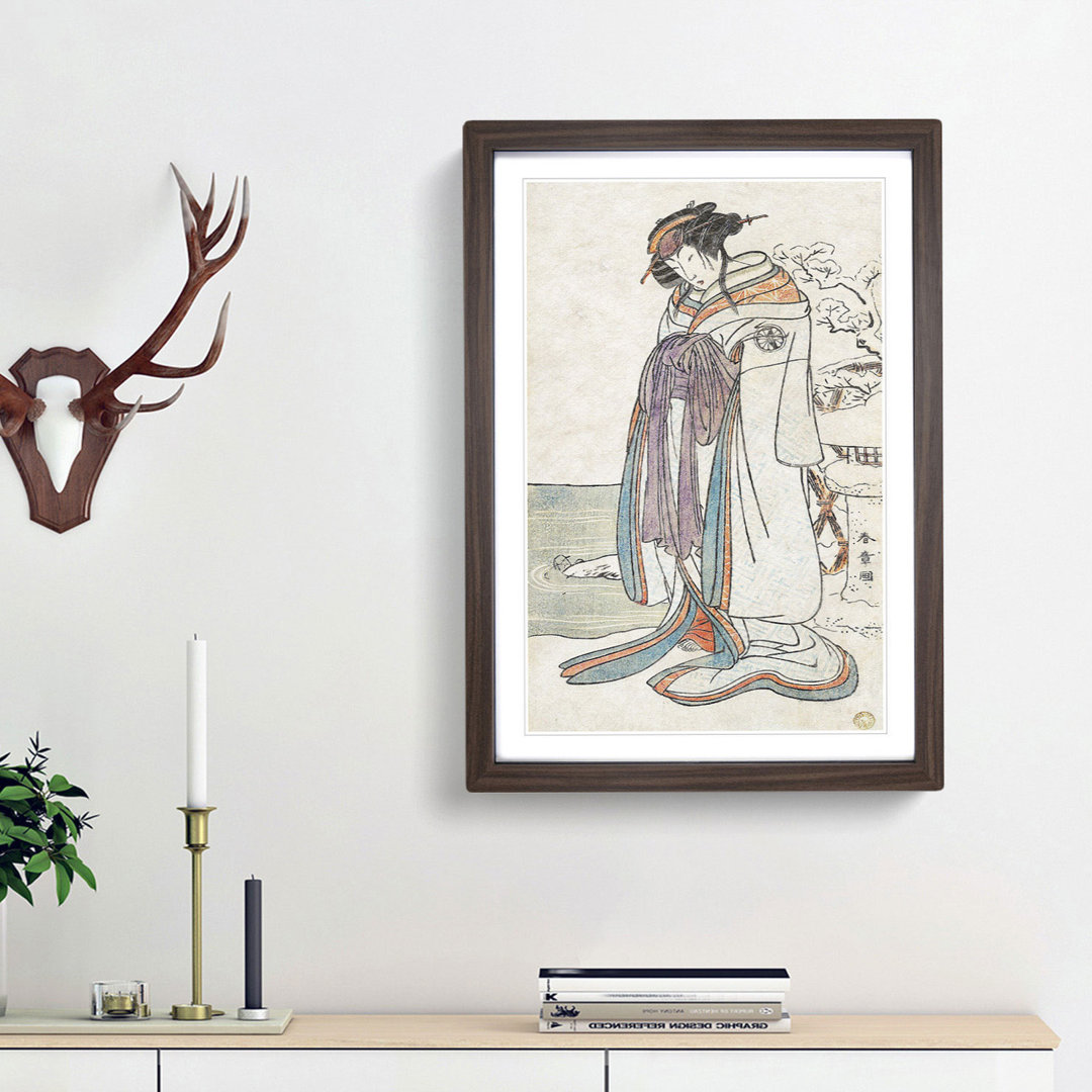Portrait of Segawa Kikunojo by Katsukawa Shunsho - Framed Print