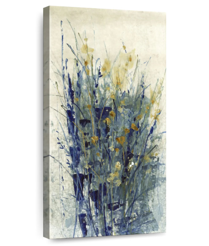 Avery Wild Indigo Floral II, 48" H x 24" W