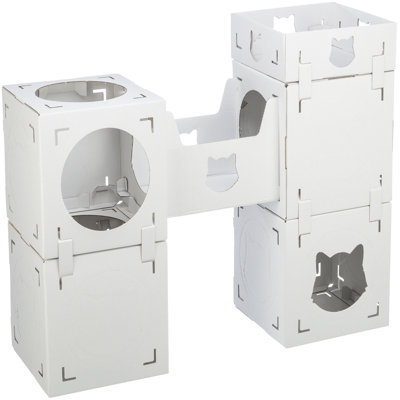 Trixie Casa Cara en carton modulaire pour chat, tour de jeu intérieure pour chat, maison de chat ondulée, cachette pour chat