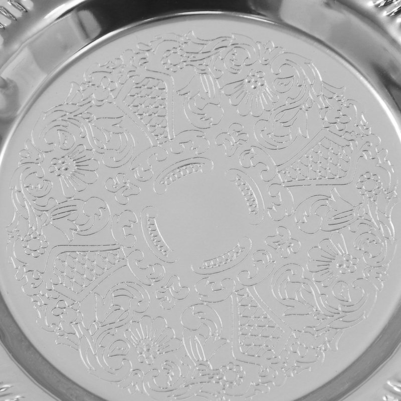 6 plateaux de service ronds, Argent argent