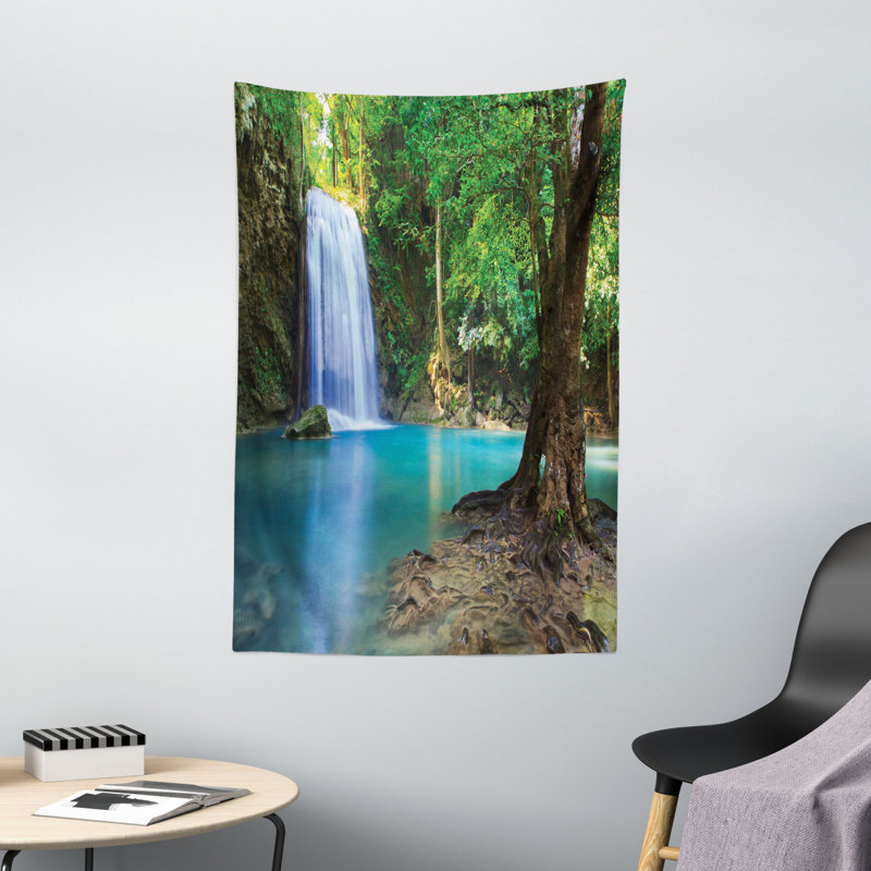 Polyester, polyester, plantes tropicales, tapisserie, H 60 po x l 40 po
