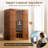 2-Person Far Infrared Indoor Sauna with Tempered Glass Door and Solid Hemlock Wood