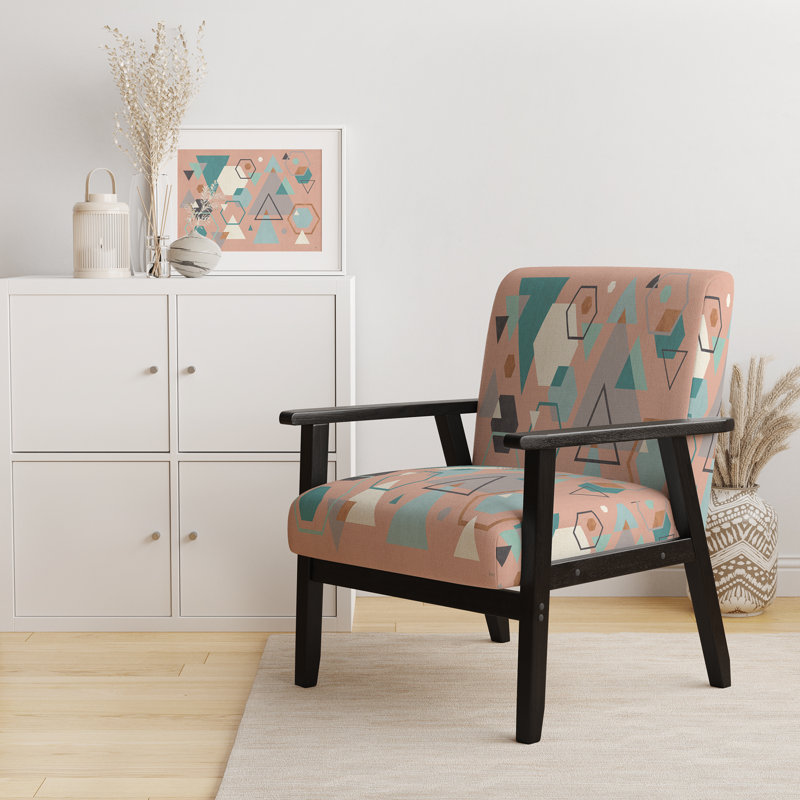 Fauteuil d'appoint rembourré «Ghiwa - Geometric Hexagons I»